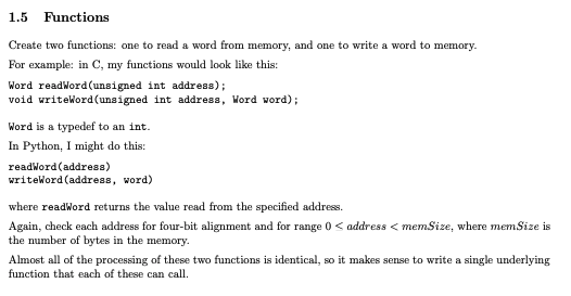 address is aligned on a four-byte boundary, and assert if it isn't.