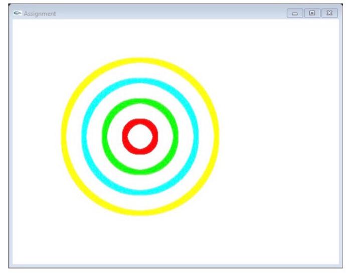  C++ OpenGl/glut Write a program the output should be similar to