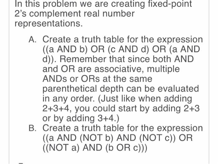  In this problem we are creating fixed-point 2's complement real number