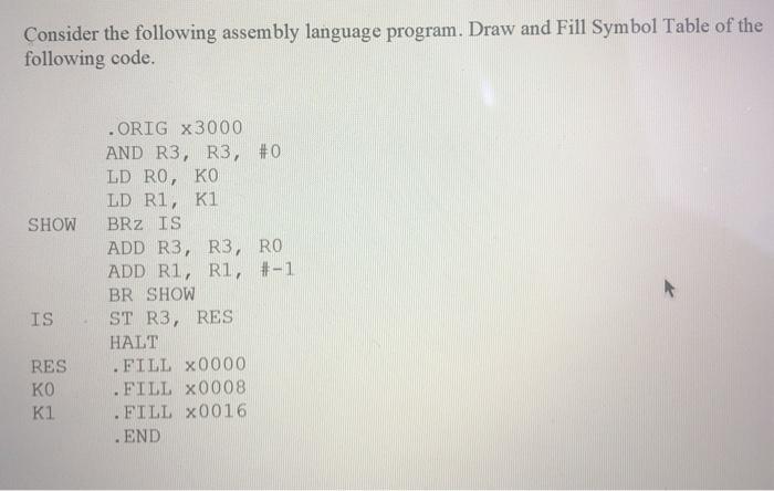 i need help. thank you for answer . Consider the following assembly