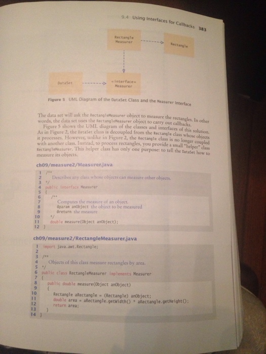  9. 9.4 using interfaces for Callbacks 383 Rectangle Rectangle interface DataSet