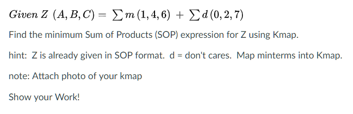 Given Z (, , C) = m (1, 4, 6) +
