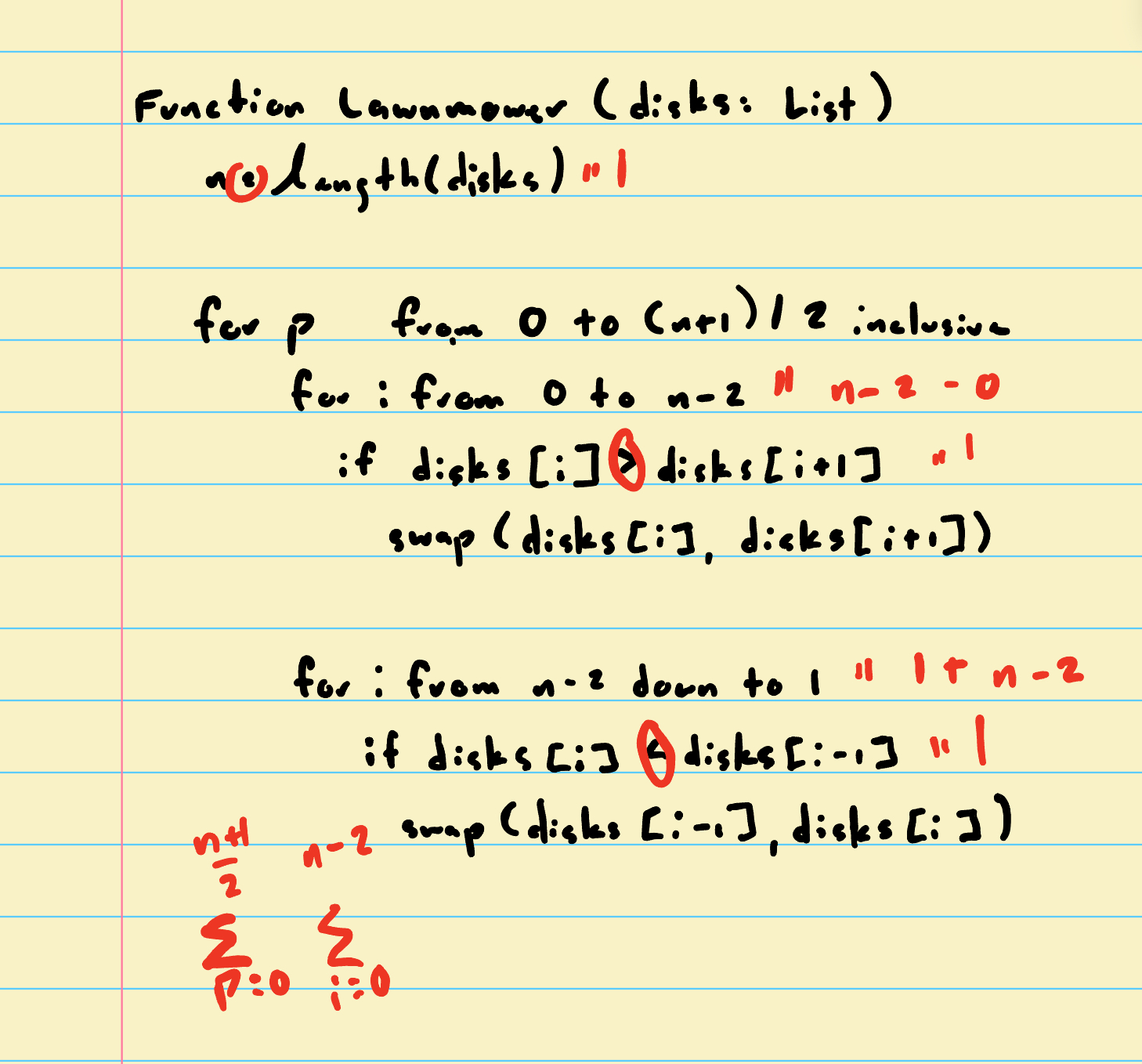  Analyze the step count for this psudo code please. Im lost