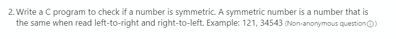  2. Write a C program to check if a number is