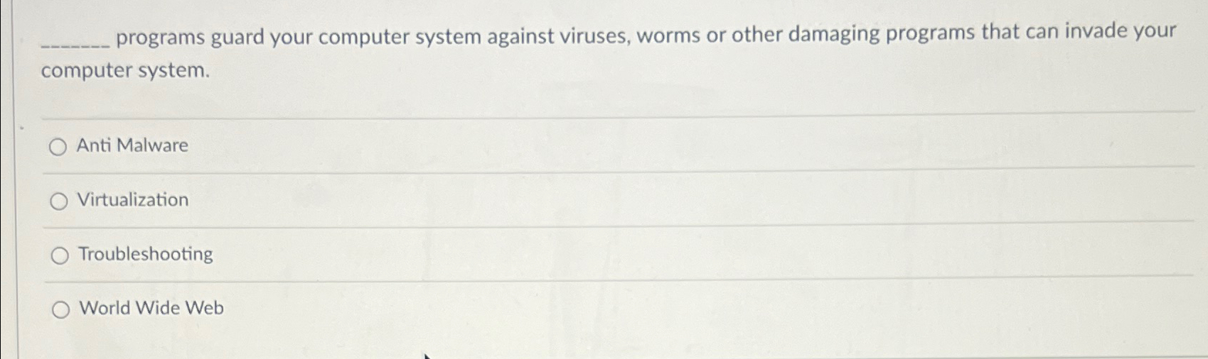  programs guard your computer system against viruses, worms or other damaging
