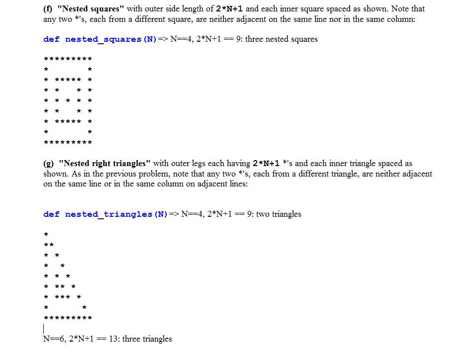 [EC1-1] (patterns3.py) More fun with * patterns... Each of these is worth