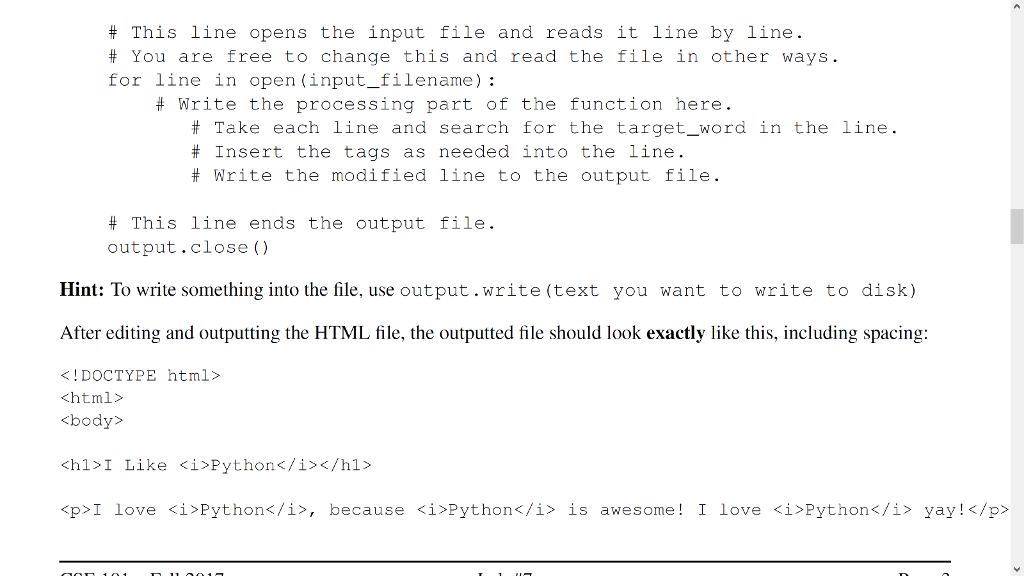 files provided for you.") print("Testing insert_tag() with input_filename = 'sample1.html', output_filename =