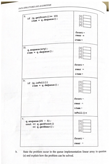 the program below, answer the following question. 1 void main() 2 Queue