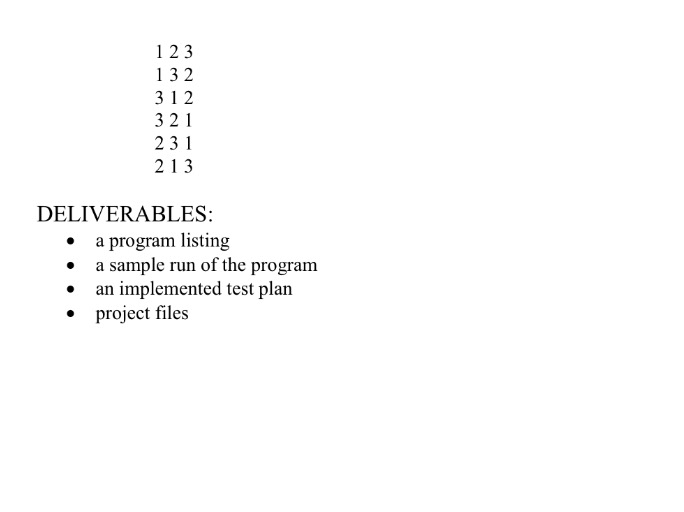 is any possible ordering of the distinct items of a set S.