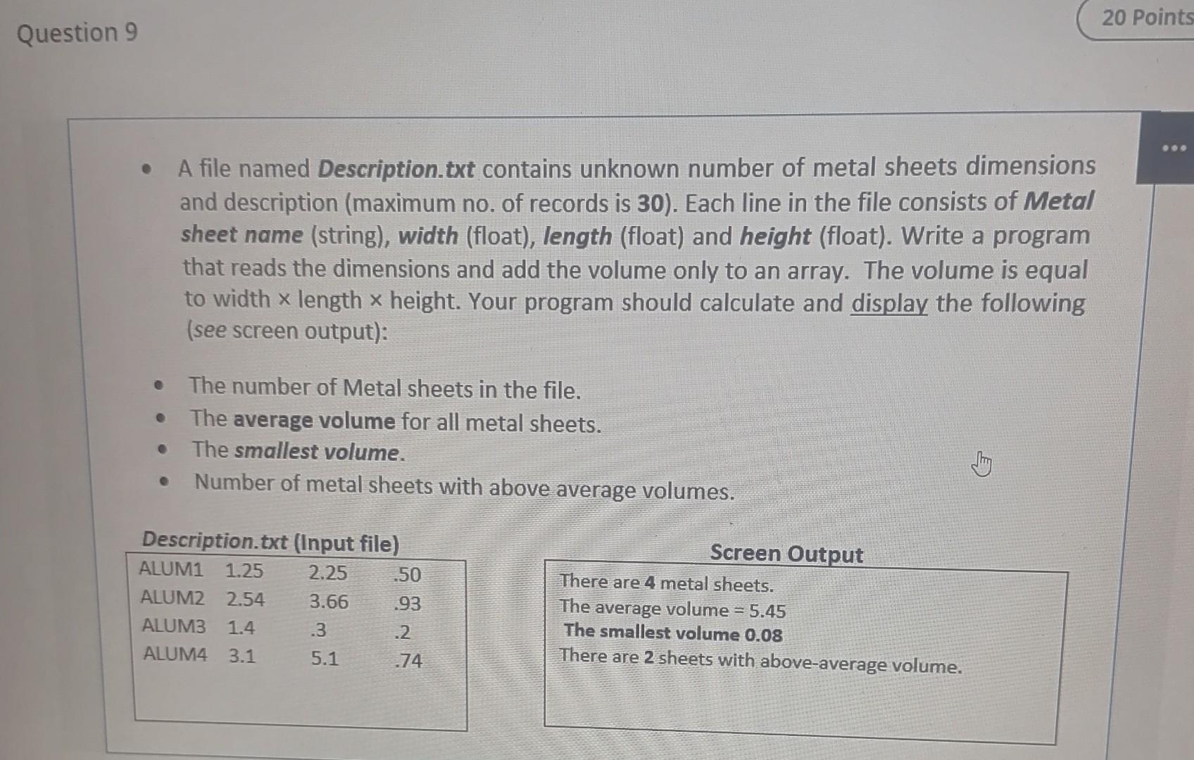 for-loops to display a shape of characters (s... examples). The program should