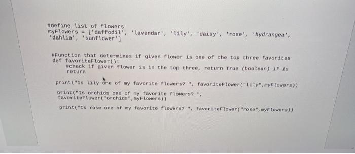 because the function is incomplete. The purpose of the function is to