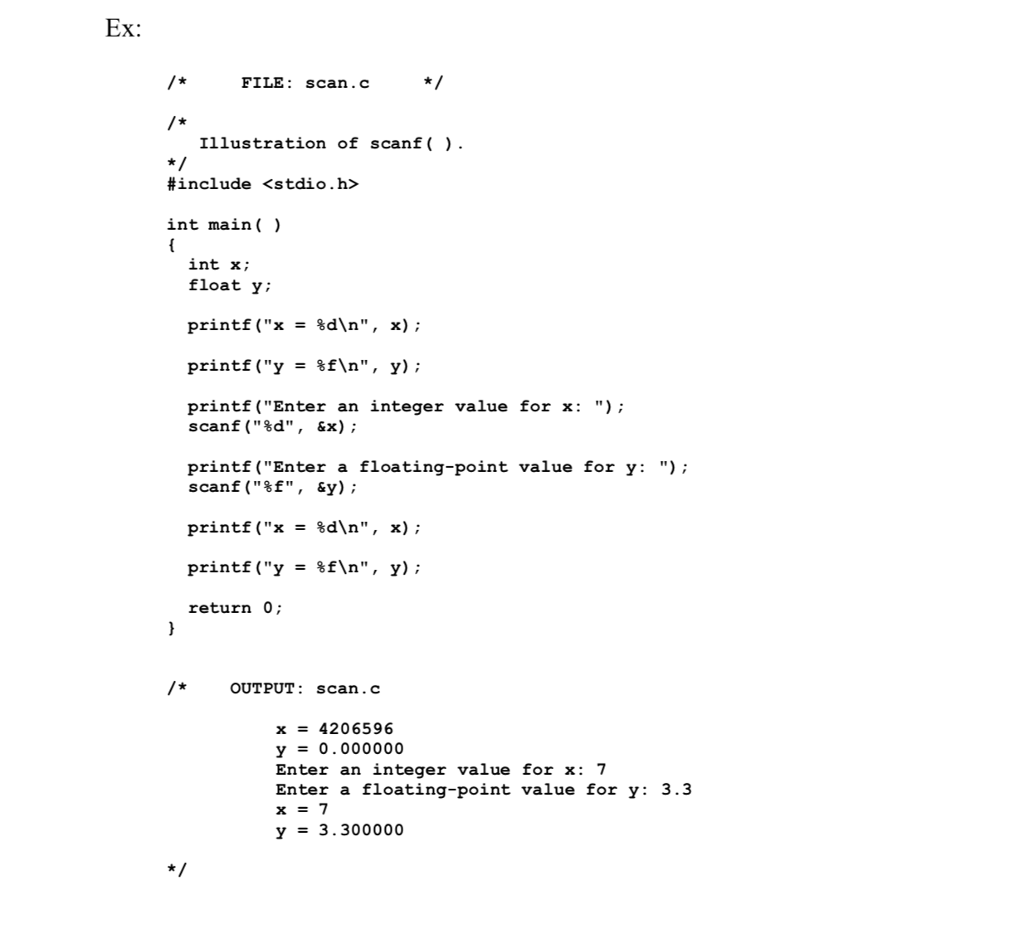 Exercise #2: ----------- - Modify the scan.c example from my notes so