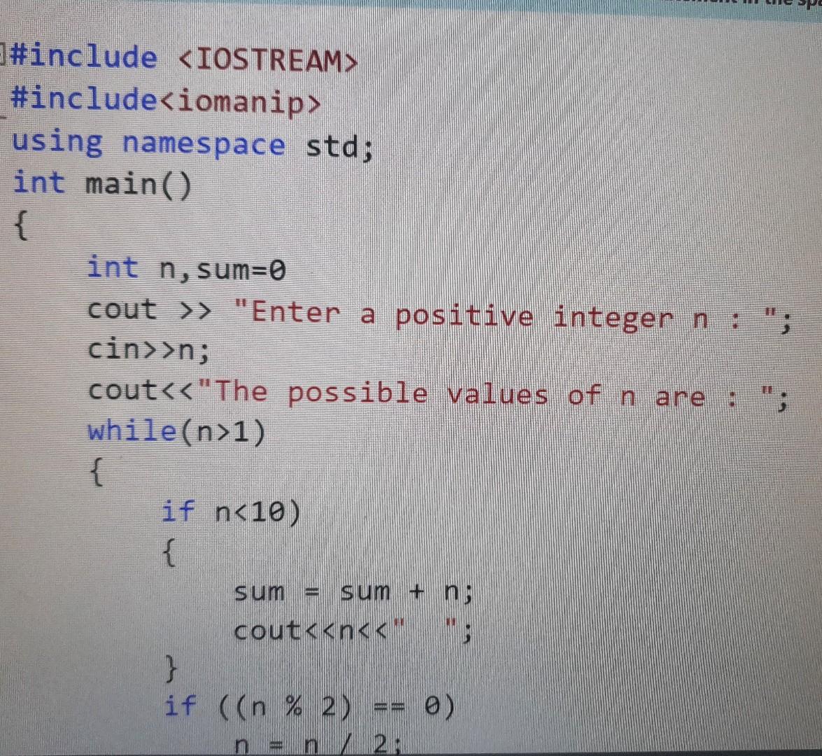  find all syntax errors #include #include using namespace std; int main()