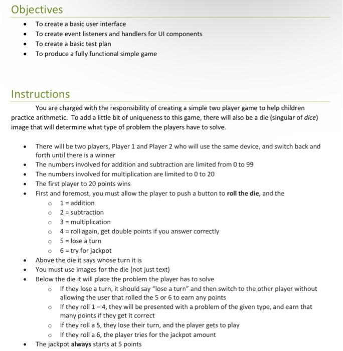  please implement a program (using java- android studio) to create a