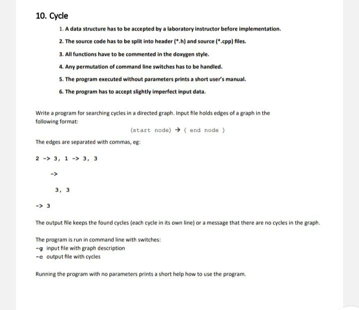  need this in c++ 10. Cycle 1. A data structure has