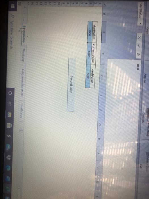 equal one-fifth the sum of the value in the cell named startValue