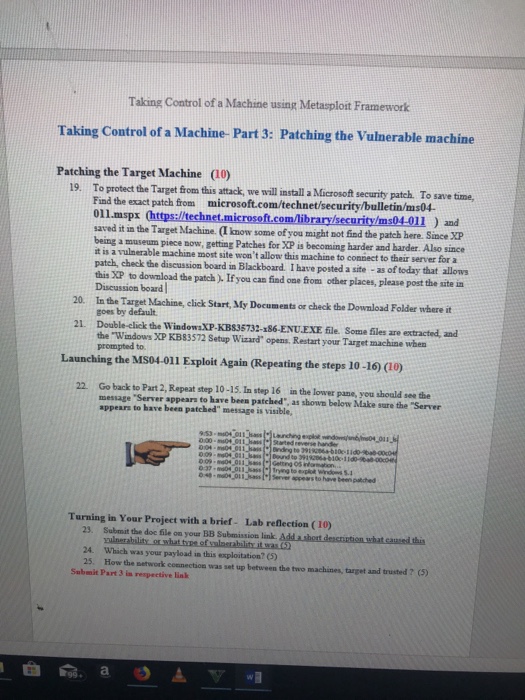  Taking Control of a Machine using Metasploit Framework Taking Control of