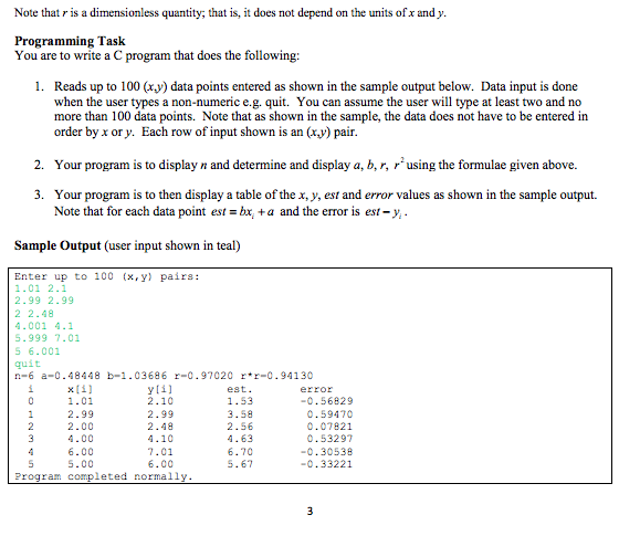 points do not fall on a straight line. In that case, we