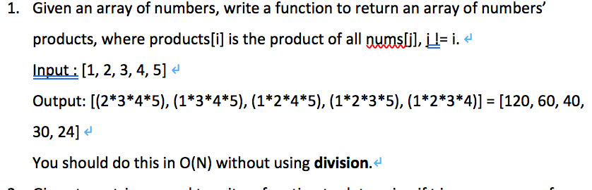 Use Java or Javascript to slve 1. Given an array of numbers,