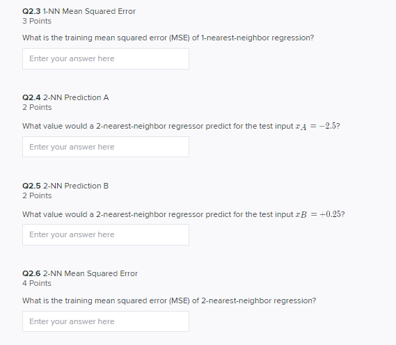 you seek to predict a real-valued target y (vertical axis) from a