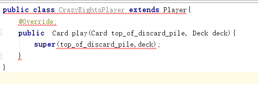 class , it shows me there is no default constructor available in