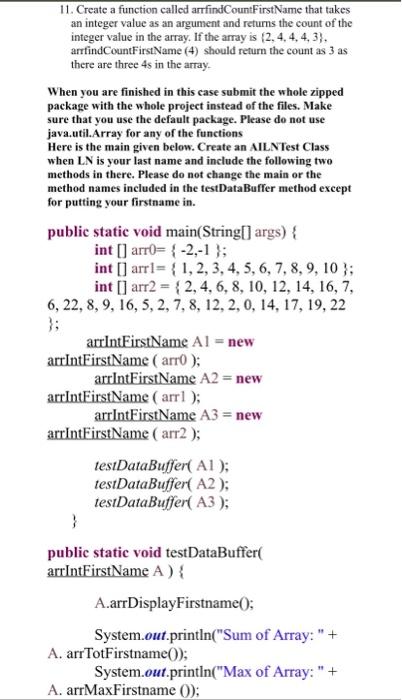 collection of little functions that all operate on a class of array