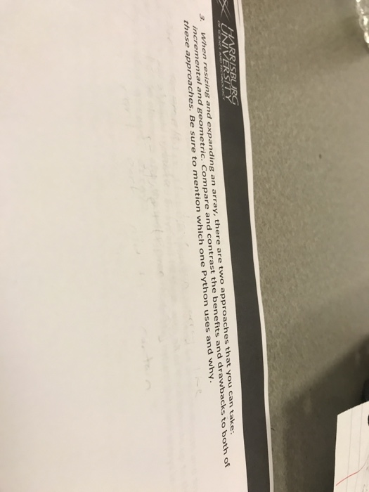  ARRIS 3. When resizing and expanding an array, there are two