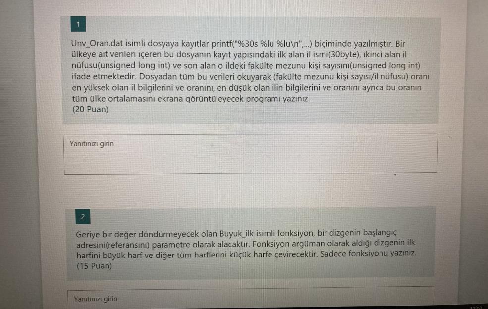  I need help this these C programming questions. 