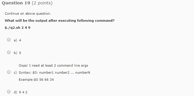  Question 19 (2 points) Continue on above question. What will be