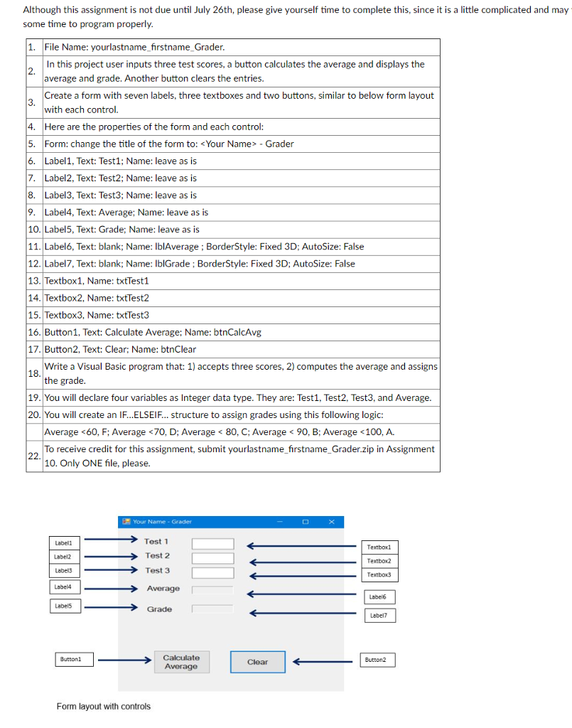 I have a visual basic project that I have to complete. Can