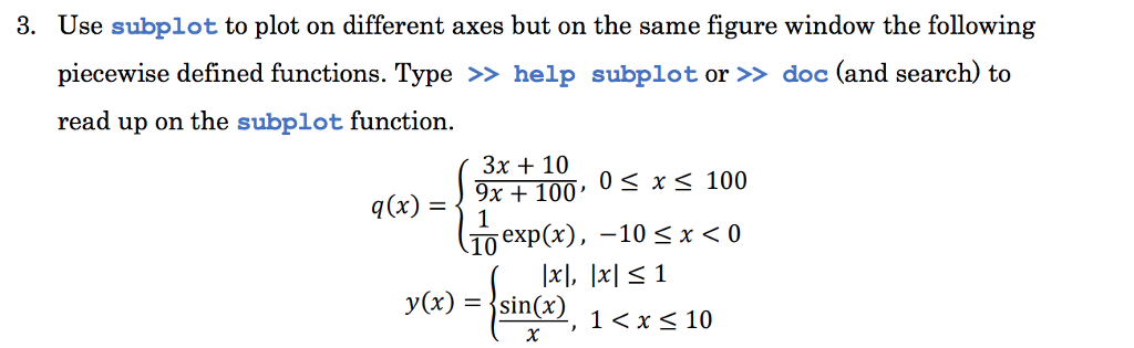 Matlab coding for subplot. Need to plot this. Use subplot to plot