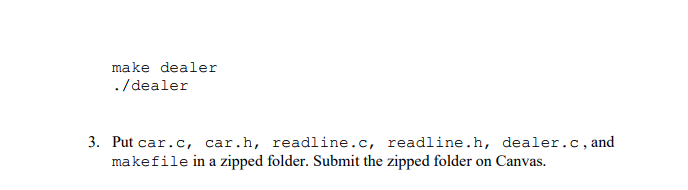 and output of dealer.c 1. (60 points) Modify Project 8 so that