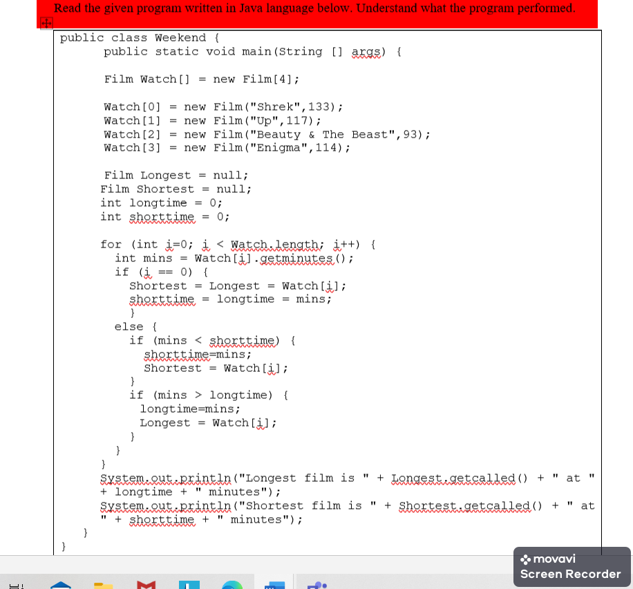 plez help me this is q for a program code Read the