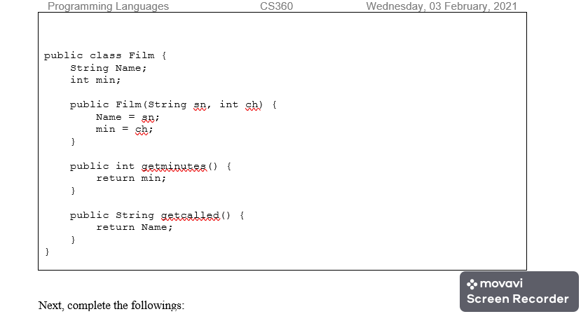 given program written in Java language below. Understand what the program performed.