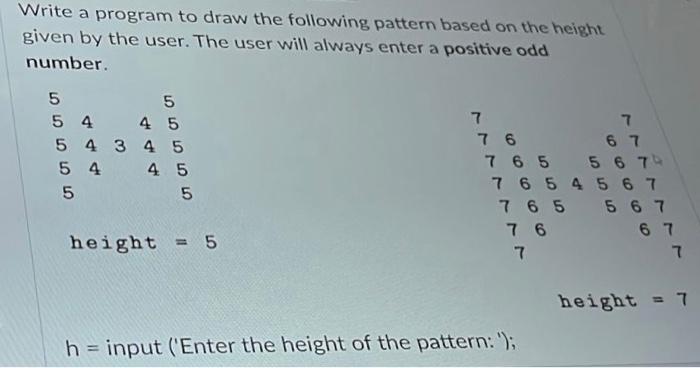  use matlab please :( Write a program to draw the following