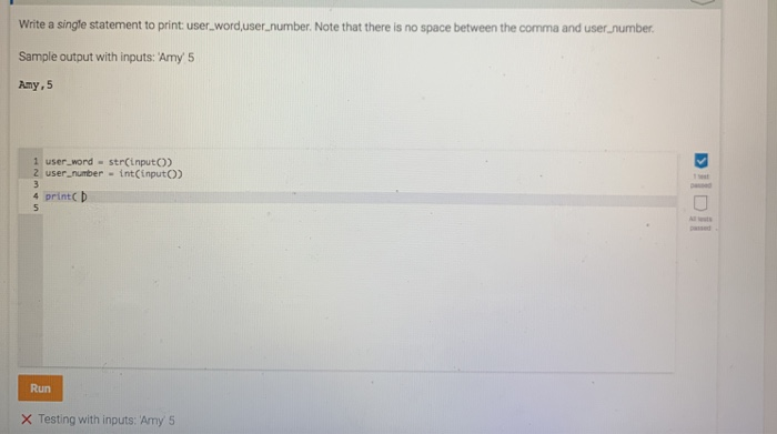 can anyone solve this lab for me? Write a single statement to