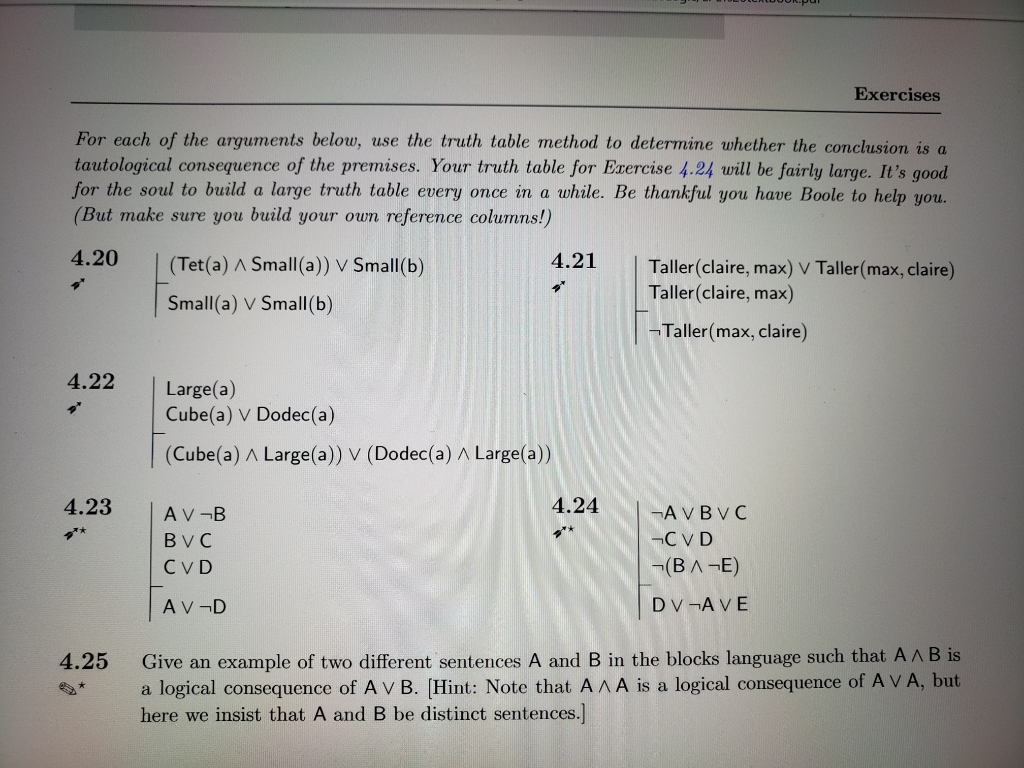  Language Proof and Logic: Solve Problem 4.24 