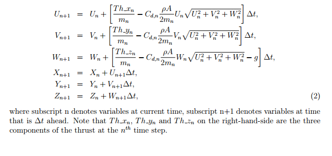 Write a MATLAB .m file that solves the equations below for the