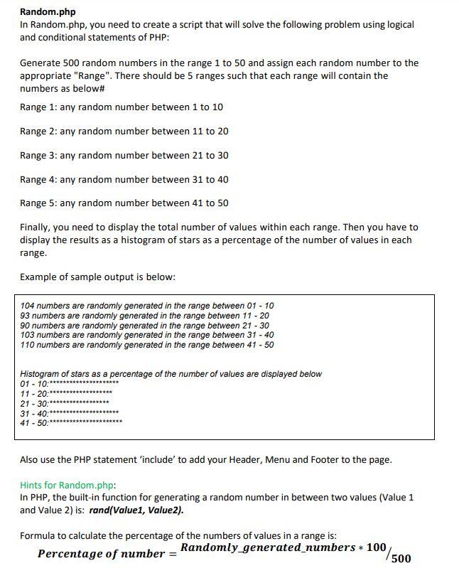  Random.php In Random.php, you need to create a script that will