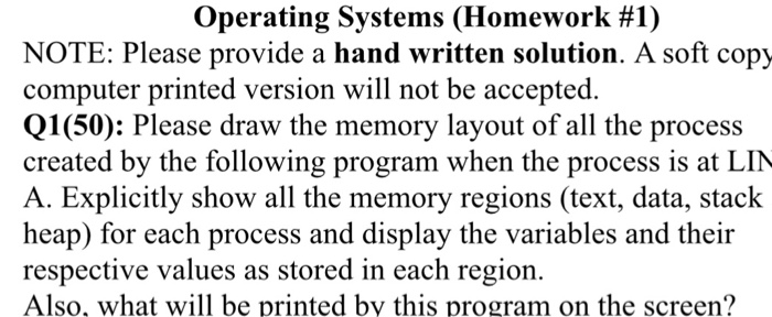 #1) NOTE: Please provide a hand written solution. A soft copy or