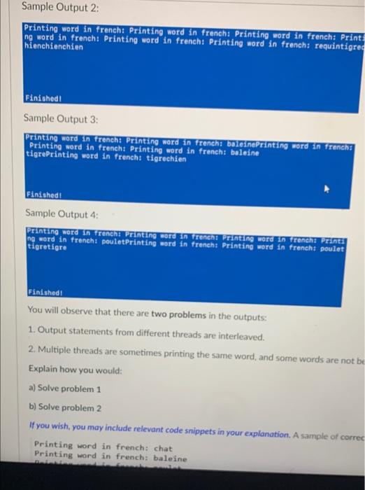 when this prograrn is executed: Sample Output 1: Sample Output 2: Printing