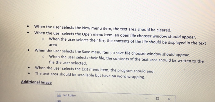 the menu options to create new files and open/save existing files. Your