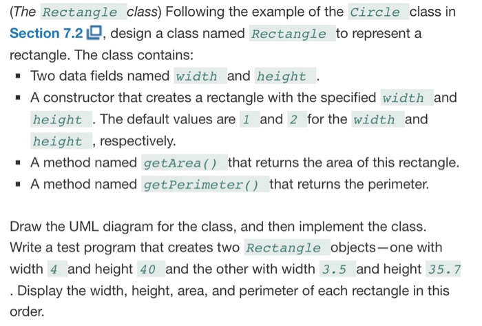  Please use python (The Rectangle class) Following the example of the