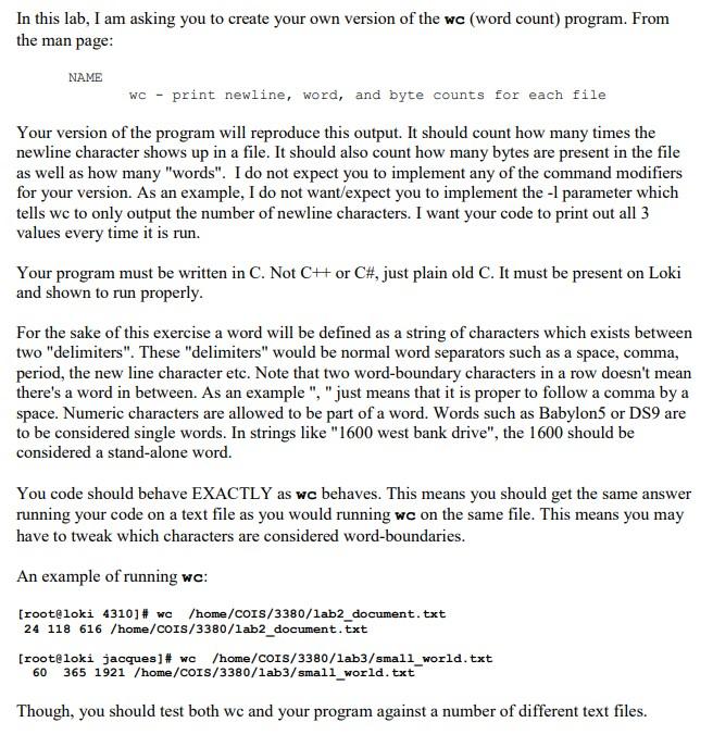 i need the code in C, thanks In this lab, I am