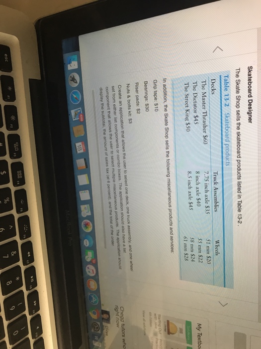  Write a program in java using GUI(Graphical users interface) Skateboard Designer