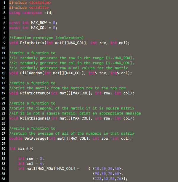  Find the source code with additional comments for functions to be