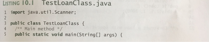 thank you! Exercise 1:Implement class Loan provided in listing 10.2, page 368