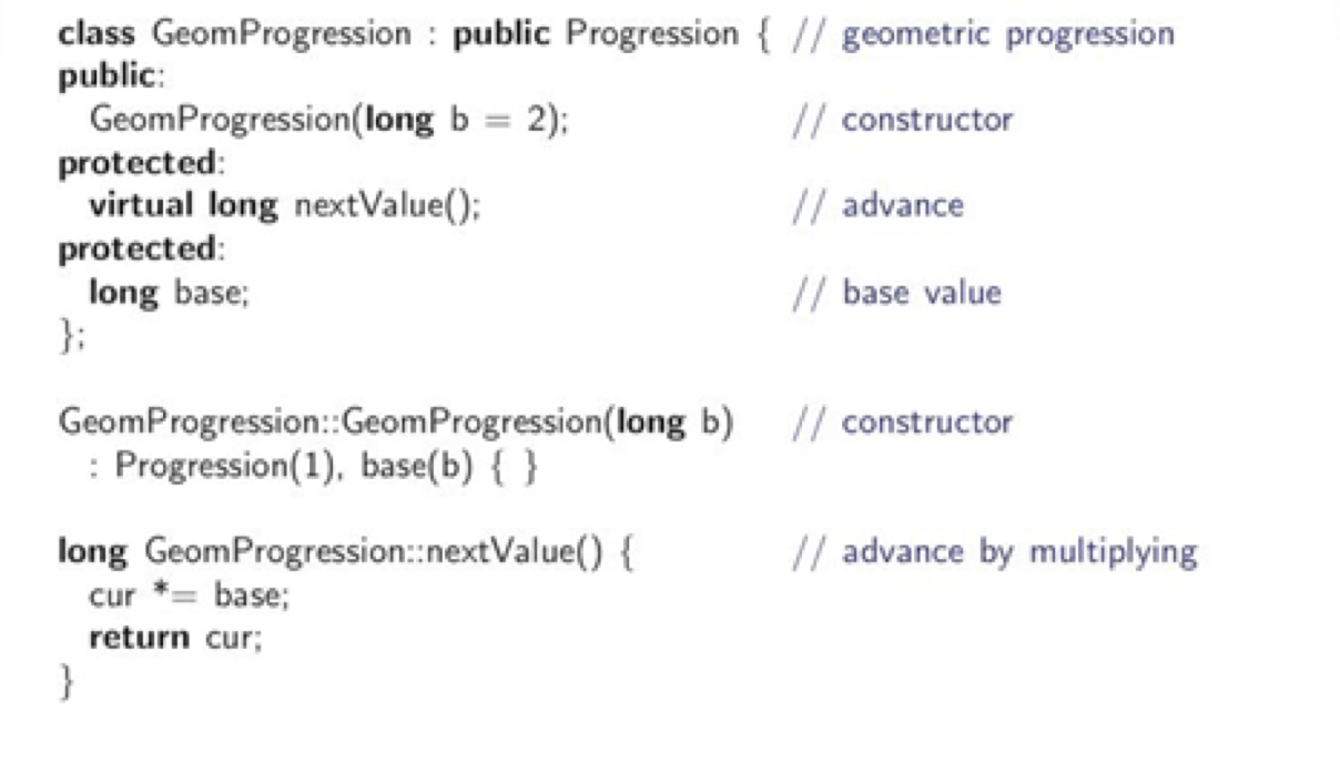 test GeomProgression cout printProgression(10): cout printProgression (10); // test Fibonacci Progression cout