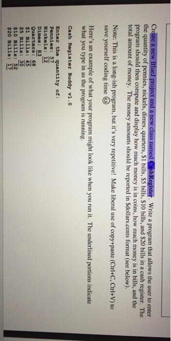  Create a new BlueJ project and a new class name Register.