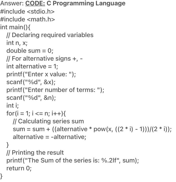 your help to find the sum of the following series: scientist will